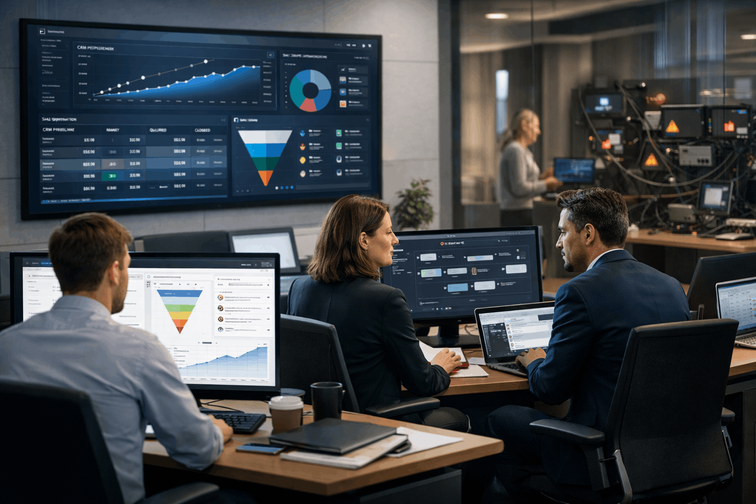 AI agents automating sales operations workflows in 2026 with CRM dashboards, pipeline management, and sales process automation